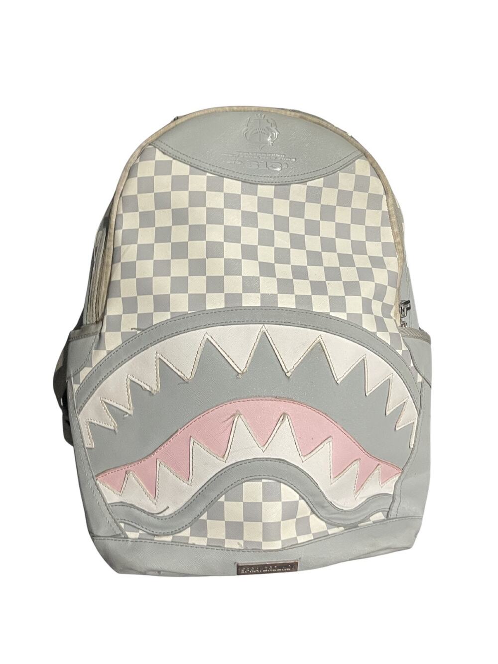 Sprayground Backpack Limited Edition The Journey Begin No 613 White Pink Shark